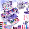 EVACOK Set di Trucchi per Bambini e Bambine - Viola 57 Pezzi, Set da Trucco per Bambini, per Ragazze, per Halloween, Natale, Compleanno, per Ragazze 4, 5, 6, 7, 8, 9, 10-12 anni