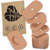 MySweetStitch - 25 x FreeStyle Libre 1 & 2 cerotti sensore, Overpatch ovale Ø 70 x 55mm, con foro di ventilazione, cerotto impermeabile, traspirante, delicato sulla pelle, Beige