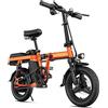 ENGWE Bicicletta Elettrica Pieghevole, 14 Pneumatici Grassi per Adulti e Adolescenti, Autonomia di 55 km Batteria al Litio 48V 10AH, Velocità Max 25km/h (Blu)