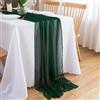 CHUQING Runner da Tavolo Chiffon Decorativa Runner Tavola Verde Scuro