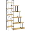 HOMCOM Libreria Industriale 10 Livelli, Robusta in Truciolato e Acciaio, 111.5x32x170 cm - Stile Moderno|Aosom