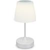 Briloner Leuchten - Lampada da tavolo LED a batteria, dimmerabile, lampada da tavolo LED in vetro senza fili, funzione touch, 3.300 K bianco caldo, cromo opaco, 300 x 125 mm (H x P)