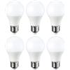 Amazon Basics Lampadina LED E27, 8.5W (equivalenti a 60W), Luce Bianca Calda, Dimmerabile - Confezione da 6
