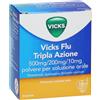 Vicks Flu Tripla Azione Polvere Paracetamolo Influenza 10 Buste