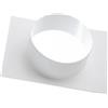 EUROPLAST 150mm Connettore dritto per condotto da 150 mm con flangia, condotto rotondo in PVC, tubo di ventilazione, piastra a parete