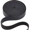 GORGECRAFT Striscia in Pelle Nera di Bufalo A Grana Finta Larga 12.5 mm 2 m Striscia di Cuoio Opaca su Un Lato in Finta Corda Piatta per Cinture Avvolgere Indumenti Appesi Fare Allacciatura