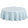 Home Direct Tovaglia in Tela Cerata plastificata Rotonda 140 cm Pois Piccolo Uovo d'anatra verde blu