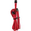 Corsair Cavi Protetti Singolarmente con Guaina PCIe (Connettore Doppio) Type 4 Gen 4 Premium - Rosso