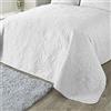 Dreams & Drapes Serene - Luana - Pinsonic Bedspread - 230cm X 200cm in White