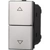 Ettroit Doppio Pulsante Saliscendi con frecce 10A interbloccato grigio compatibile anche con BTicino Axolute