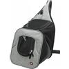 Trixie Borsa Frontale Tracolla Savina Nero/Grigio per Cani Max 10 Kg di Peso