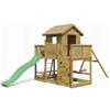 Fungoo Gioco per bambini da esterno in legno fungoo mars con casetta con finestra, altalena e scivolo, 558x301x280 cm