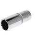 GEDORE Red Inserto Chiave a Bussola Lunga, Attacco 1/2 pollici, 12.5 mm, Bocca Dodecagonale, Chiave a Bussola 22 mm, Utensile, R61102214, Acciaio