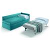 Samoa Letto singolo TWICE ANGOLO imbottito con rete da H. 71 cm