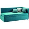 Samoa Letto singolo TWICE ANGOLO imbottito con rete da H. 86 cm