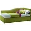 Samoa Letto singolo TWICE ANGOLO SAGOMATO imbottito con rete da 90x200/210 cm