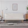EvergreenWeb Divano letto 3 posti Clic Clac trasformabile in materasso | Click Velvet Blue Bianco