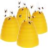 COM-FOUR® 4X Trappola per Insetti con Coperchio Rimovibile - Trappola per Animali Vivi da Appendere per la Protezione della Natura - Protezione (Design ad alveare - 4 pezzi)