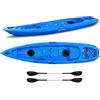 Big Mama Kayak Canoa biposto Mojito Big mama kayak - 380 cm - 2 posti adulto + 1 posto + 2 gavoni + 2 ruote integrate + 2 pagaie omaggio - AZZURRO