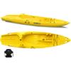 Big Mama Kayak Canoa monoposto Skippy 2.0 Big mama kayak - Kayak 305 cm con 1 posto adulto + 1 posto bambino + seggiolino (PACK 2) - GIALLO