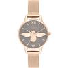Olivia Burton Orologio Analogico al Quarzo da Donna Collezione CHINA EXC. con Cinturino in Maglia Metallica in Acciaio Inossidabile Color Oro Rosa - OB16EX116