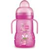 Mam Trainer Biberon rosa con tettarella e extra soft spout per imparare a bere dai 4 mesi 220 ml