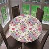 Chickwing Chickw11 Rotonda Tovaglia con Bordo Elastico, Copritavolo Impermeabile Antiscivolo con Stampa di Floreale Elegante, Tovaglia per Cucina, Picnic, Interno e Esterno (Rosa Rosa,200cm)