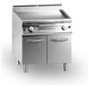 Ristosubito Fry top a gas piastra liscia cromata MDLR Vano aperto Modello CL9080FTGSCR