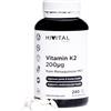 HIVITAL foods Vitamina K2 MK7 200 mcg. 240 compresse vegane di Vitamina K per 8 mesi. 200 mcg di Vitamina K2 Menachinone MK-7 per sostenere la salute delle ossa e delle articolazioni.