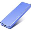 Tsugar Hard disk esterno da 2 TB ad alta velocità USB 3.1 hard disk portatile da 2 TB per PC, laptop, telefoni e altro (2 TB, GA-blue)