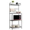 COSTWAY Supporto per microonde a 4 livelli, in metallo, con ripiani regolabili, per la casa, per microonde, 59 x 34 x 136 cm (grigio)