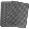 SOQKEEN Set 2 Tappetini Scolapiatti in Silicone 40x30 cm, Antiscivolo e Resistenti al Calore per Lavello e Piano Cucina, Sgocciolatoio da Appoggio, Grigio
