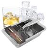 Dreiklang - be smart Vaschetta Ghiaccio XXL Acciaio Inox 18/8 con Leva - Cubetti Grandi per Whisky & Cocktail senza plastica & alimentare Ice Cube