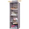 Vebetter Organizer da Appendere, Portatutto con 4 Scomparti, Organizzatore Armadio, Lavabile Pieghevole Salvaspazio Portaoggetti, Organizer Armadio, Portaoggetti da Appendere, Grigio.