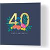 Wuzci Biglietto d'auguri per 40° compleanno, multicolore, 150 x 150 mm