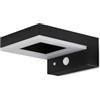 Brendz Applique da parete esterno solare con sensore di movimento PIR, 600 Lumen, Impermeabile IP44, lampada solare da esterno con 3 Modalità regolabili, Luce bianca calda 3000k, Tipo Bata