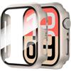 Diruite 2 Pezzi Cover per Apple Watch SE 3/2/1 /Series 6 5 4 40mm Vetro Temperato Pellicola Protettiva,PC Rigido Case Protettiva Ultrasottil Custodia,Acciaio Titanio,40mm