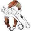 Equinatura EKKIA Hackamore - Tuta Corta in Pelle con Pelliccia Sintetica