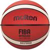 Molten BG-Series - Pallone da basket in pelle, approvato FIBA, BG2000, taglia 6, B6G2000, bicolore