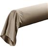 douceur d'intérieur, Federa per cuscino per traversino, 85 x 185 cm, percalle di cotone, colore: sabbia