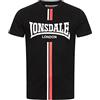 Lonsdale Altandhu T-Shirt per Il Tempo Libero, Nero/Bianco/Rosso, L Uomo