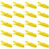 Engelland 20 mollette in plastica, filo per bucato, calze, asciugamani, colore: giallo