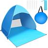 JOPHEK Tenda da Spiaggia, Tenda da Campeggio Spiaggia Pop-up, UPF 50+Tenda Portatile per 1-3 Persone, per Vacanza in Spiaggia Campeggio Viaggi - Blue(165 * 150 * 110) cm
