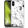 Head Case Designs Licenza Ufficiale Juventus Football Club Bianco Marmoreo Custodia Cover in Morbido Gel Compatibile con Apple iPhone XS Max