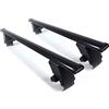 Rixto Barre portatutto BS + IRON2 per VW GOLF 7 dal 2012 al 2019 (5 porte), portapacchi in acciaio per auto senza railing sul tetto