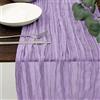 Lonimia Runner da tavolo in garza semitrasparente, elegante decorazione rustica, lavabile, per matrimonio, vintage, compleanno, baby shower, 90 x 400 cm (lilla, 1)