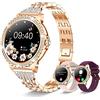 Iaret Smartwatch Donna Chiamate Bluetooth, 1.32'' HD Smart Watch Fisiologia Femminile SpO2 Sonno Cardiofrequenzimetro Contapassi, 20 Modalità Sport Notifiche Messaggi Orologio Android iOS, Oro Rosa