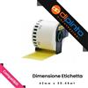 compatibile con BROTHER Etichette Compatibili per BROTHER P-Touch (DK-44605) (62x30.48mt) GIALLO modulo continuo