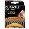 Duracell Plus Power Alkaline Micro (AAA) Batterie - 20 pezzi