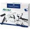 Faber-Castell - Pitt Artist Pen India Ink Pen, Manga Starter Set (167